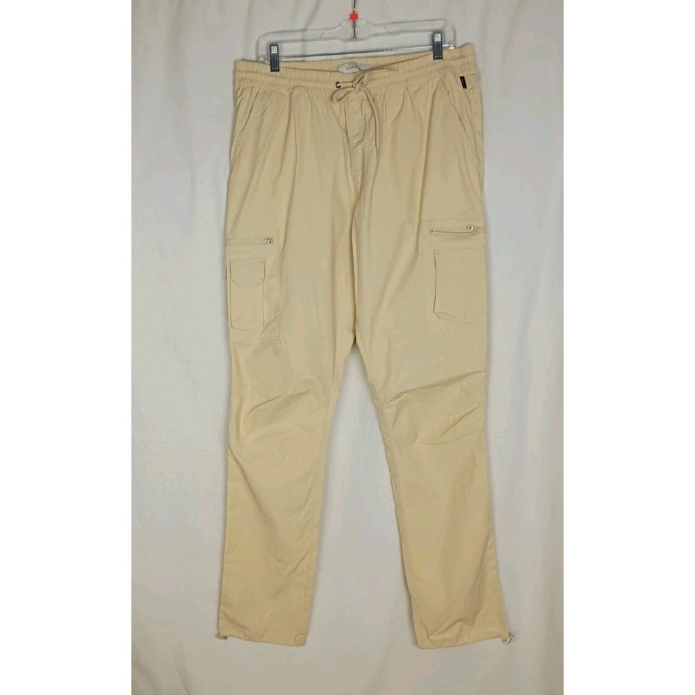 Pacsun Beige Jogger Cargo Pants Mens Size L Slim Pull On Elastic Waist